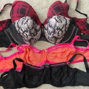 Women’s Cacique Intimates Lace Bras 38G XXL Lightly Lined Padded Non Padded Silk